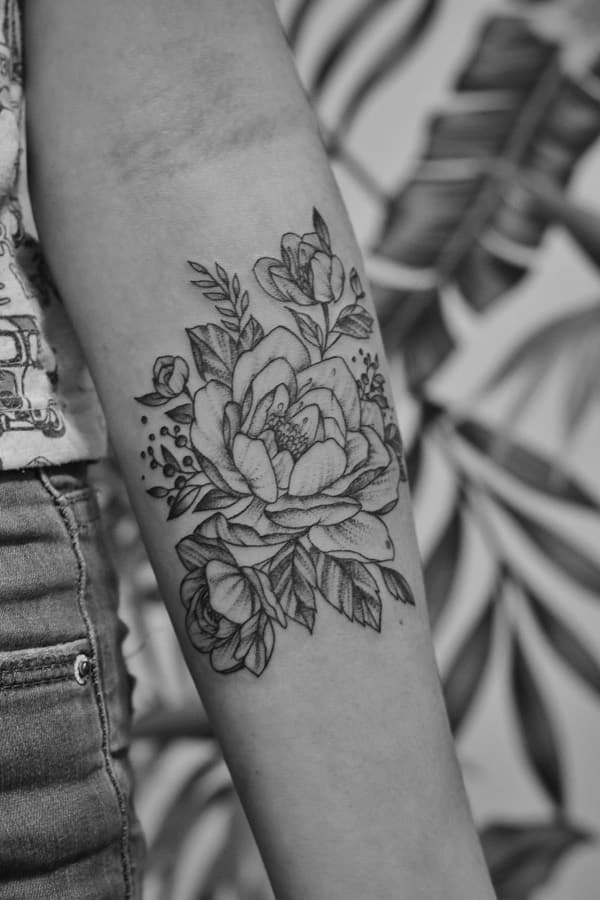 Botanical study, Blackwork by BLACKWICK