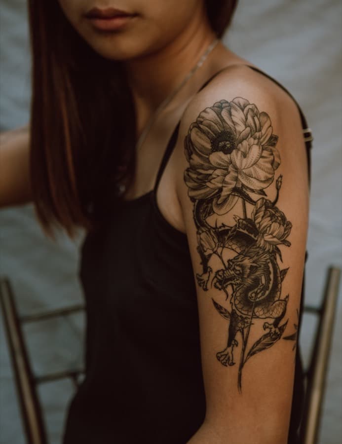 Neck piece, Blackwork by BLACKWICK